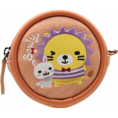 獅子 Cely 刺繡圓包 (E014SQB)